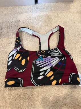 Adidas Farm Rio, Butterfly-Print Sports Bra, XS NWOT